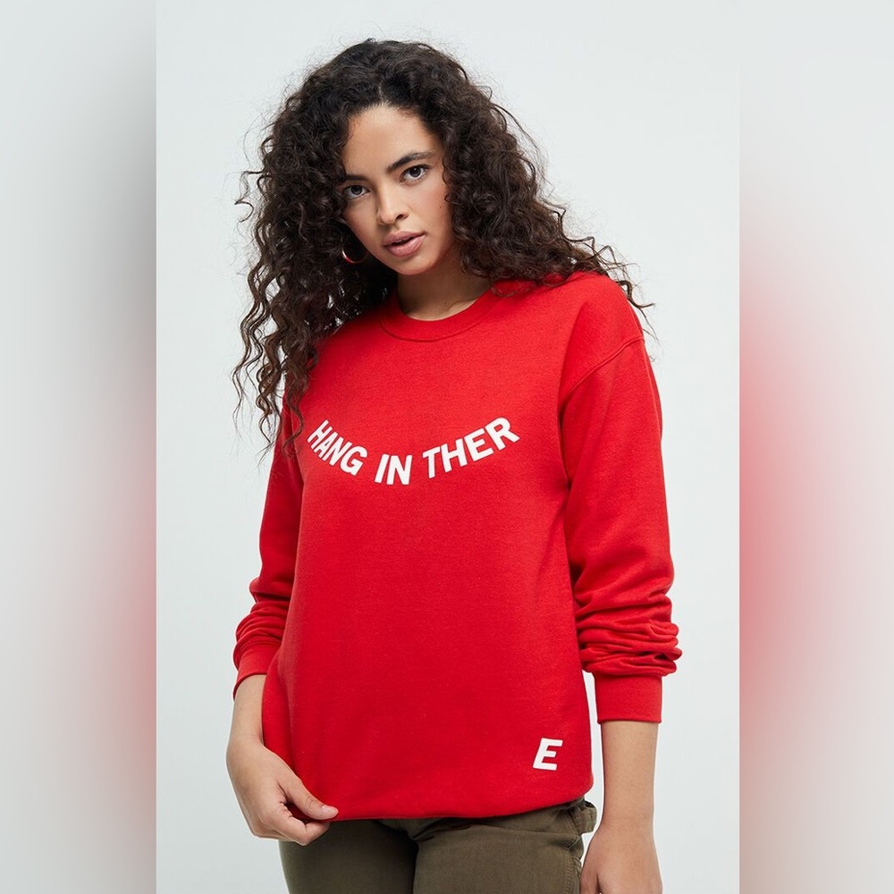 We’re Not Really Strangers Hang In There Crewneck Sweatshirt